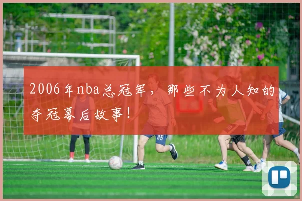 2006年nba总冠军，那些不为人知的夺冠幕后故事！